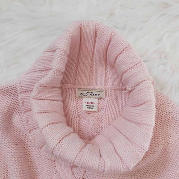 Old Navy Cotton Pink Knitted Sweater Dress - Picture 7 of 11